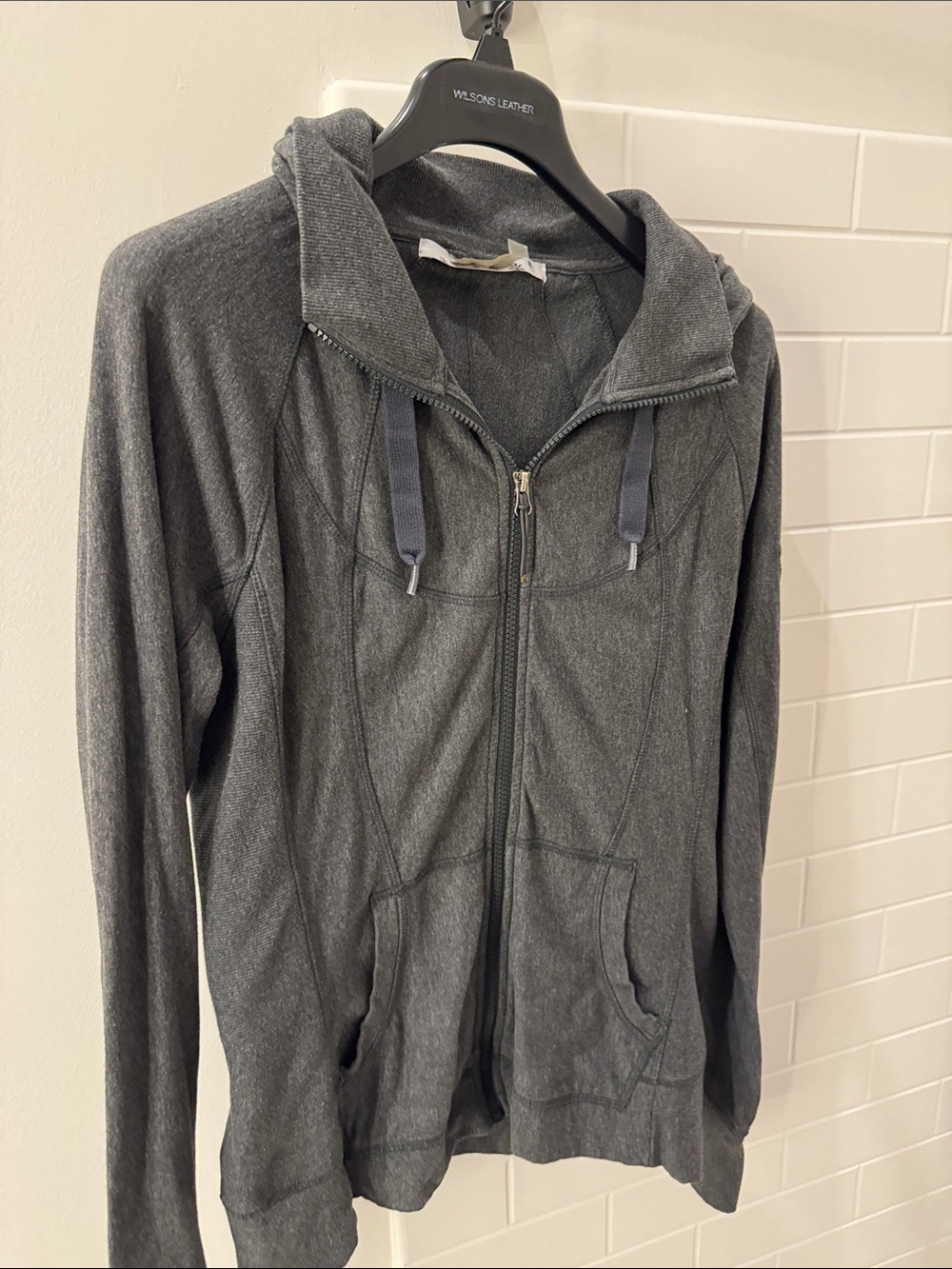 Athleta Dark Gray Lightweight Zip Hoodie